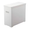 Under-Sink Trash Can with Lid, Set of 2, White, Approx. W19 X D40 X H35cm (Each), Foldable and Portable, Tower, 5335