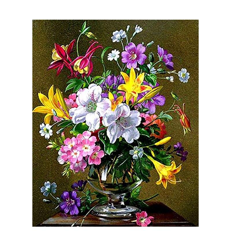 Полная алмазная живопись, вышивка крестиком, суккулентные растения, картины из стразов, мозаика, цветок, подарок ручной работы, 40