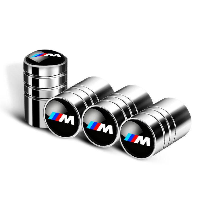 DECW8 4Pcs 3D Metal Wheel Tire Valve Caps dust-proof Cover Car keychain For BMW M X1 X2 X3 X4 X5 X6 X7 G20 G30 6GT E46 E39 E90 E60 F10
