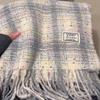 Xiao Tangdou Thickened Plaid Cashmere-Feel Scarf Shawl for Women - Korean Style