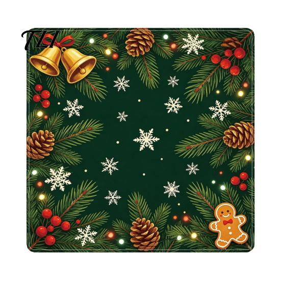 Waterproof Table Cover Christmas Mahjong Mat, Non-Slip Rubber American Noise Reduction Accessories for Poker, Card, Board & Tile Games Poker Game Mat