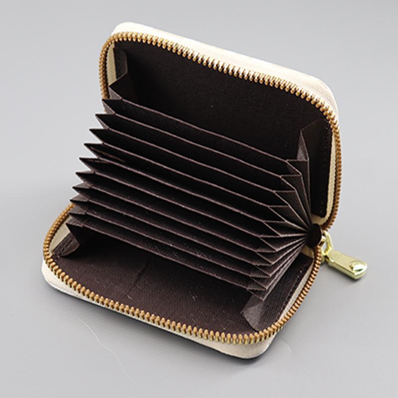 Leopard Print Card Bag, Women's Large-capacity Multi-function Credit Card Holder Card Holder High-end Sense Men's Zipper Wallet