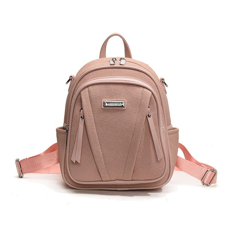 Women's Backpack Leather Large Capacity Double Backpack Backpack Simple Versatile and Fashionable