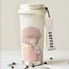 Термокружка Haibara Ai из аниме, большая емкость - стильная кружка для воды и кофе с трубочкой для студентов