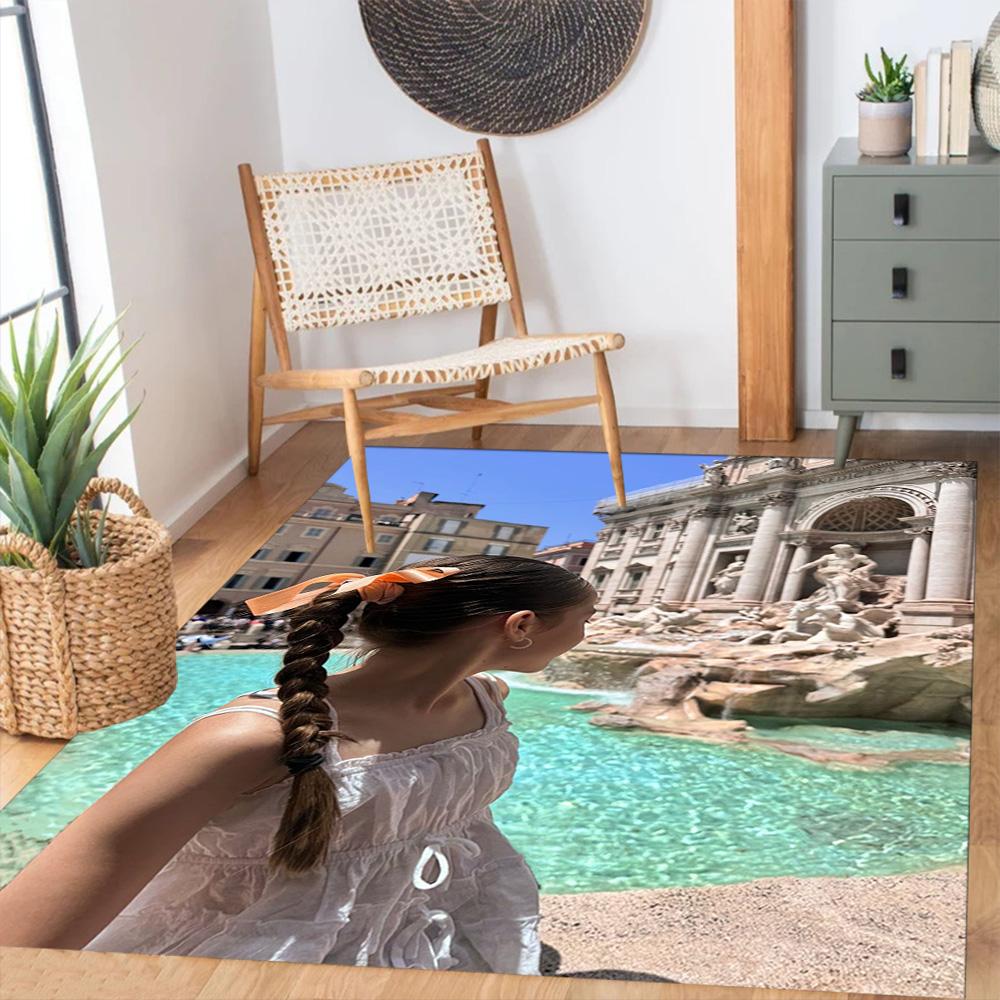 Customize Photo Customize picture Floor Rug Office Rug Perfect for Kitchen Balcony Dining Room Foyer Anti-slip Rug Anime Office Decor