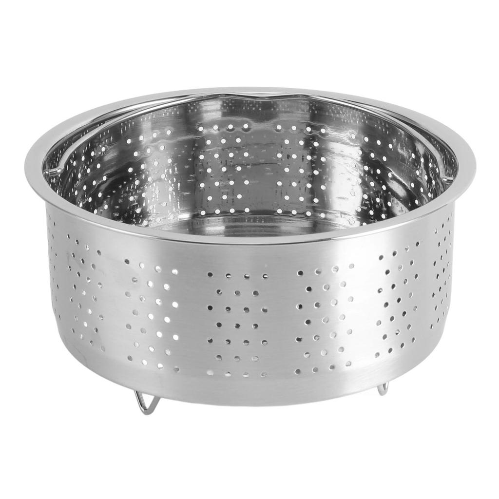 Stainless Steel Steam Basket with Handle Sugar Removal Rice Cooker Insert Steaming Rack for Food