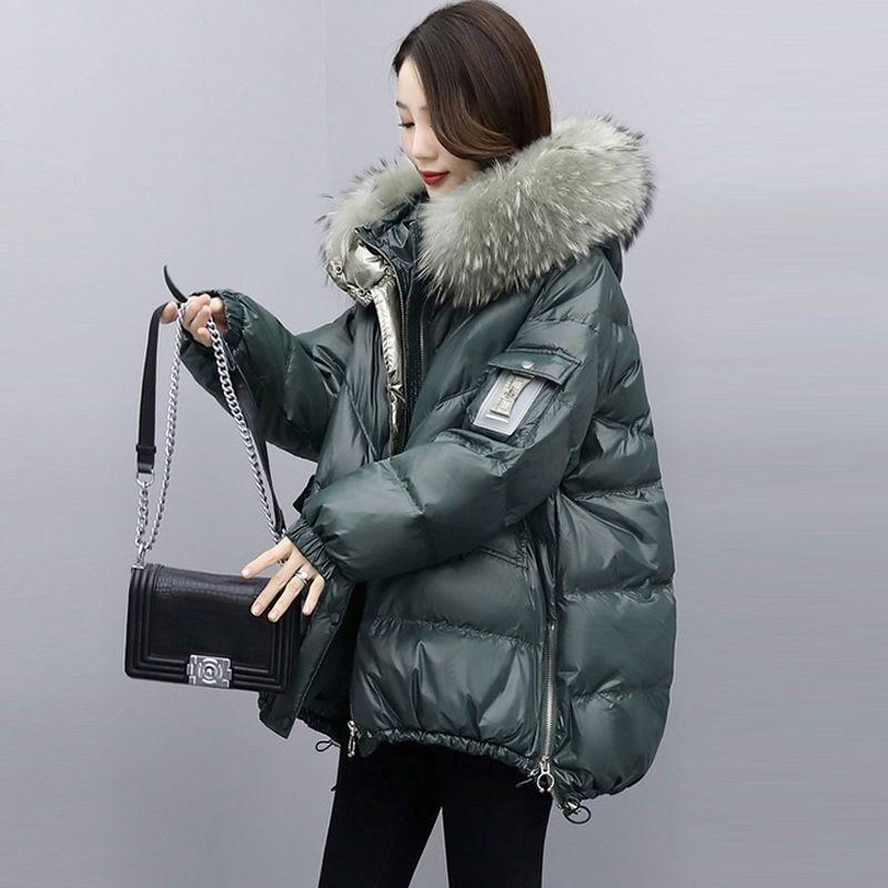 Женская модная зимняя куртка из хлопка-пуховика Splicing Commuter Leisure Oversize Jacket