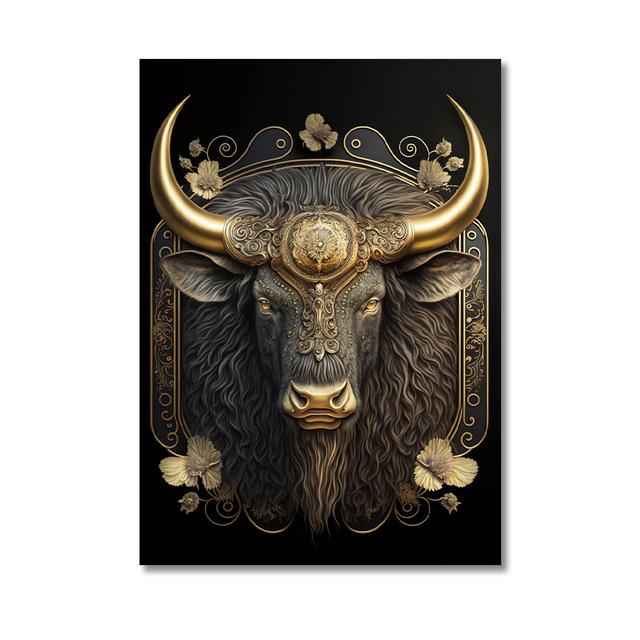 Металлическая Скульптура Король Горилла Холст Живопись Принт Золотой Лев Тигр Олень Бык Постер Искусство Статуя Животного Картина Украшение Стен