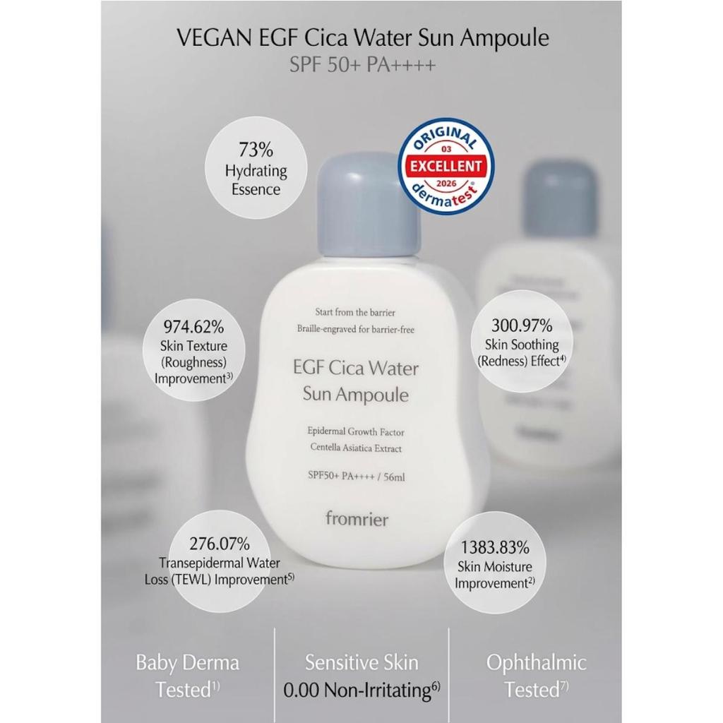 [FROMRIER] EGF Cica Water Sun Ampoule 56ml  [Buy 2+ Save]