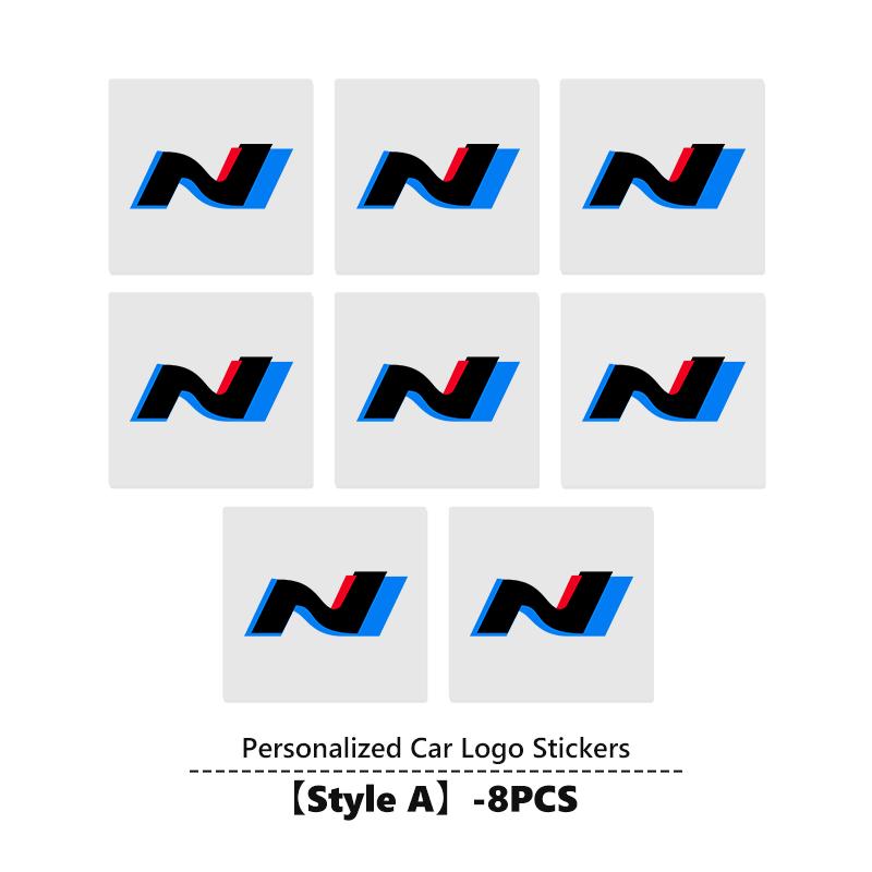 Auto Stickers Car-Styling Logo Interior Decorative Accessories For Hyundai N LINE i30 i20 Sonata Accent Tucson Elantra Azera AAA1