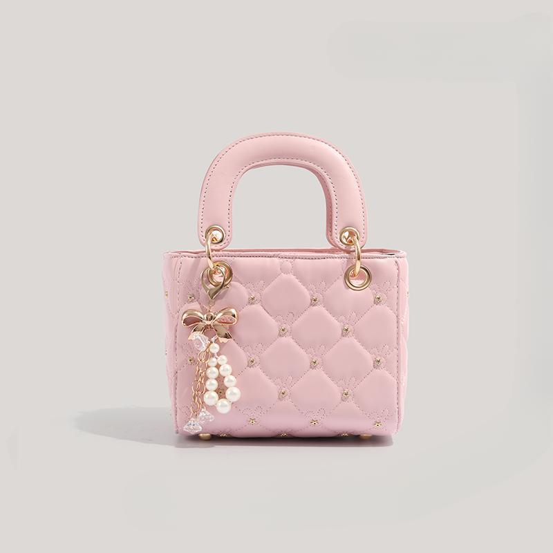 Текстурная модная женская сумка-чехол для нишевого дизайна. Осенняя и зимняя сумка в ручную с ромбовидной клеткой. Женская сумка.