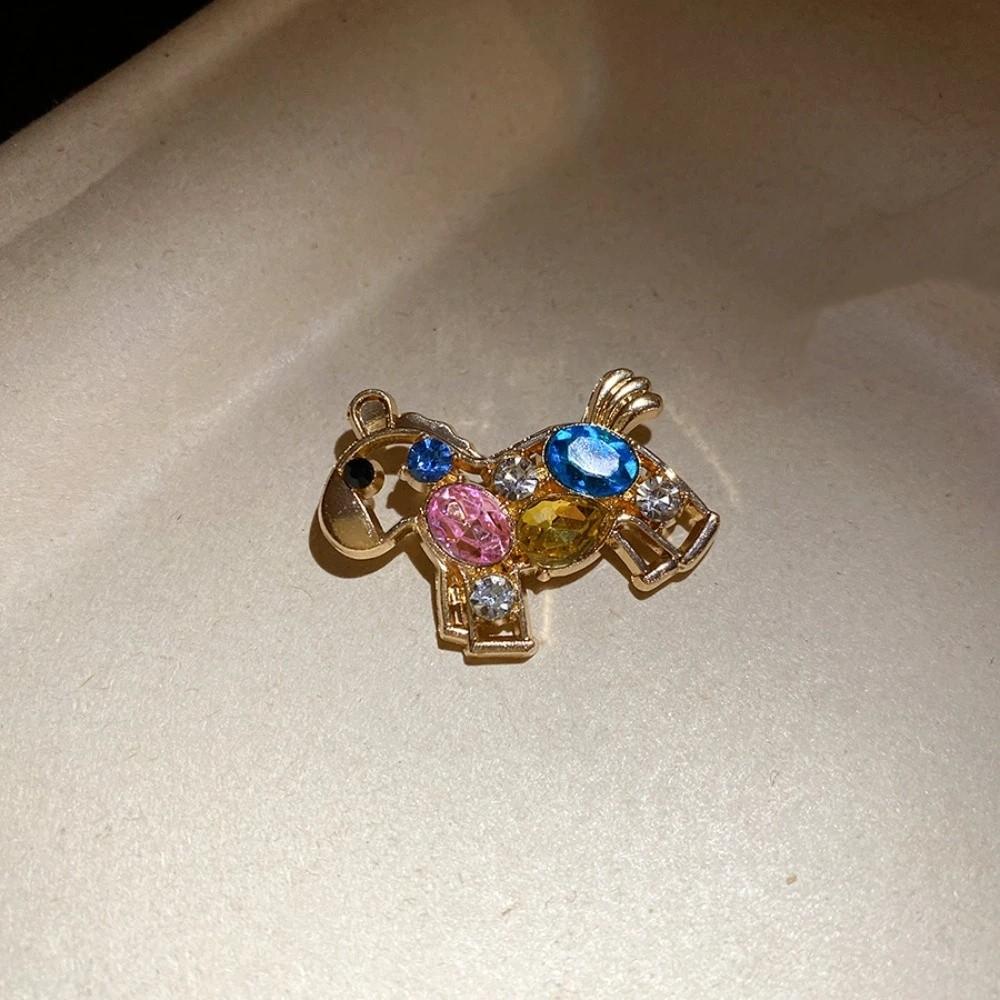 Jewelry Accessories Little Horse Brooch Rhinestone Animal Lapel Pins Retro Zodiac Pony Pin Friends