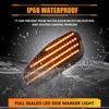 Front Fender LED Side Marker Lights for 2015 2016 2017 2018    Je-ep Renegade, Renegade Smoked Lens Side Bumper Marker Lamps, Amber LED Side Markers