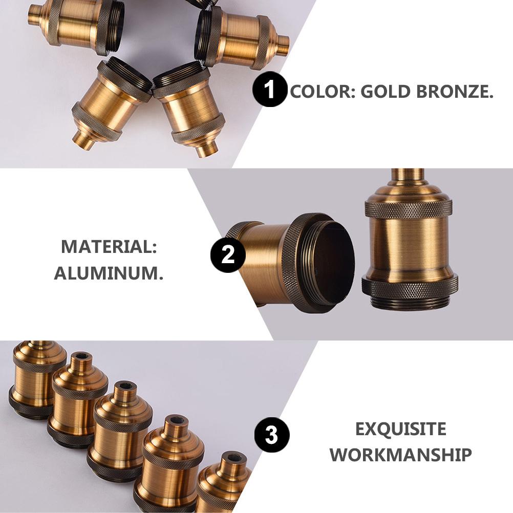 2Pcs Vintage E27 Light Socket 27Mm Threaded Base Lamp Holder for Decorative Edison Style Bulbs Easy Wiring Connection Setup