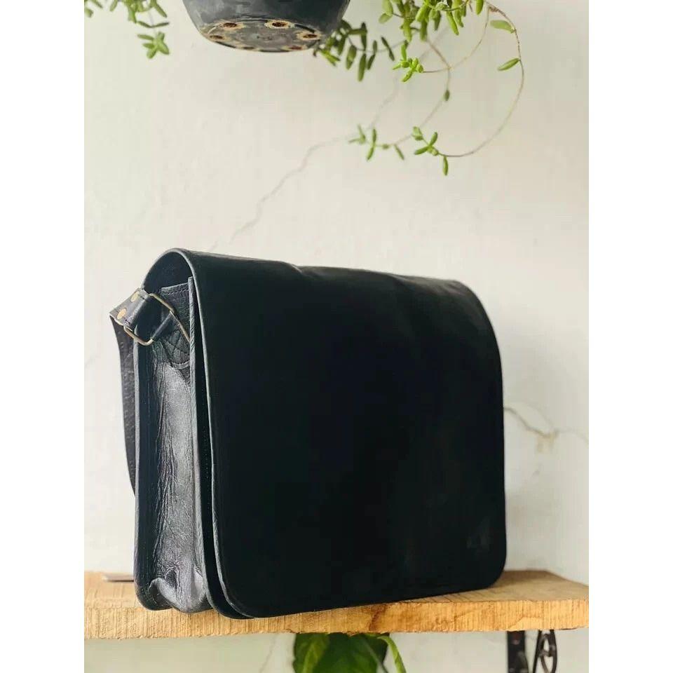 Изысканная мужская сумка-портфель через плечо из натуральной козьей кожи Редкая мужская сумка-портфель