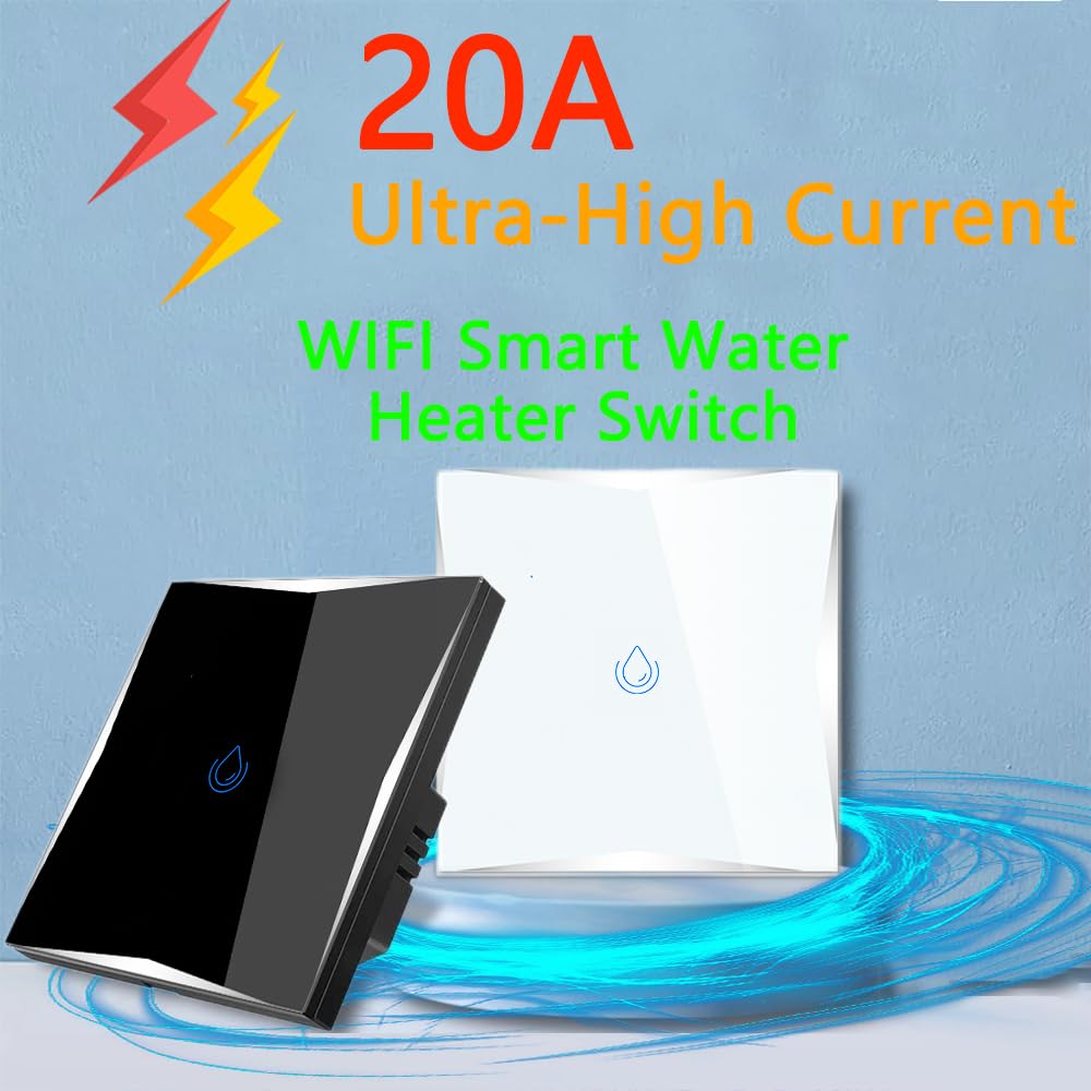 LangYeao 20A WiFi Smart Control for Water Heaters Boiler Air Conditioners Alexa Google Home Compatible Featuring Touch Panel