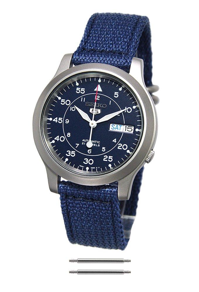 SEIKO 5 Automatic Watch with 2 Belt Pins Set, Overseas Parallel Import Model SNK807K2, 2-Piece Watch Set