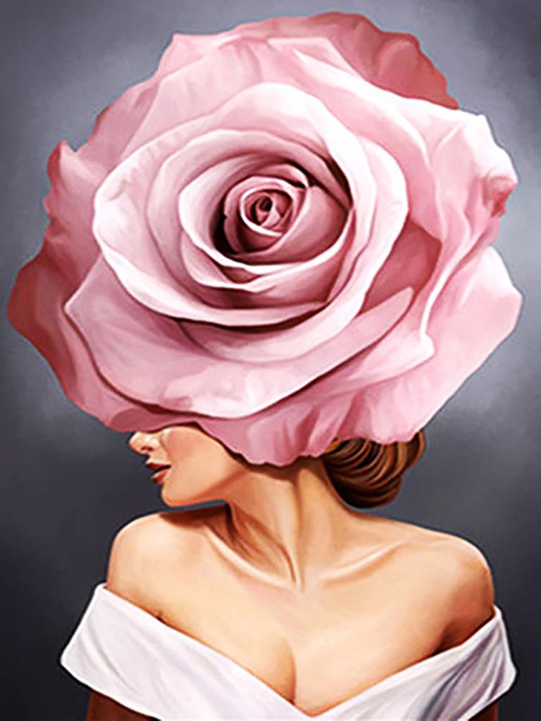 5D Diy Diamond Art Embroidery Girl Abstract Round Diamond Painting Mosaic Landscape Flower Home Decoration New Year Gift