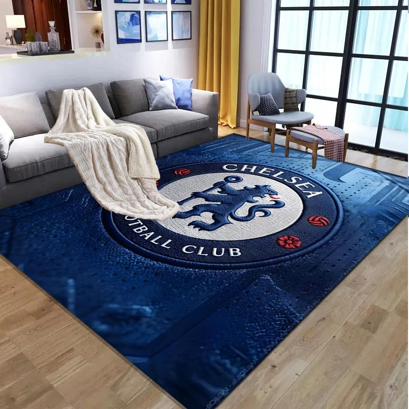 Chelsea F.C Pattern Rug, Indoor/Outdoor Mat, for Picnic, Gameroom, Bedroom, Office, Living Room, Home Decor Carpet, Birthday Gift