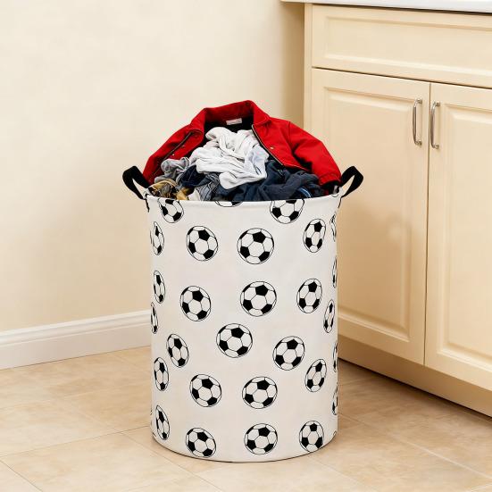 Yousheng Складная корзина для белья большой вместимости, складная корзина для одежды с ручками, принт футбольного мяча, корзина для хранения белья, детских игрушек, для детской