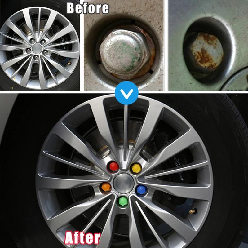 20Pcs/Set 17mm Car Wheel Nut Caps Protection Covers Caps Anti-Rust Auto Hub Screw Cover Car Tyre Nut Bolt Exterior Decoration