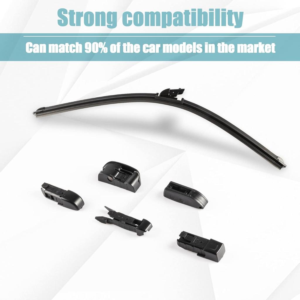 BJSIA QUALITY Премиум Всесезонные 22" + 22" Щетки стеклоочистителя, Пара для лобового стекла, Щетки стеклоочистителя Легкие Высокие и Прочные Стабильные Тихие Автомобильные