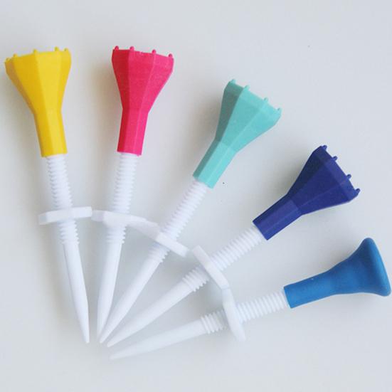 5Pcs Golf Tees Compact Size Height Adjustable Lightweight Unbreakable Low Friction Golf Tees