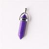 Hexagonal Agate Bullet Quartz Crystal Pendant Necklace