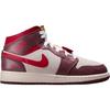 Кроссовки Air Jordan 1 Mid SE GS Breakfast Kids коричневые, кокосово-молочные, темно-пони HF3196-100
