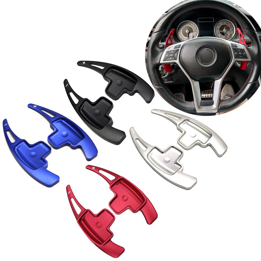 Car Steering Wheel Paddle Shift Extension Shifters DSG For Mercedes Benz A B M Class W176 W246 GLK SLK CLA GLA Sticker Styling
