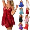 Women's Fashion Sexy Lace  Solid Color Sexy Wireless Bra Sling Nightdress