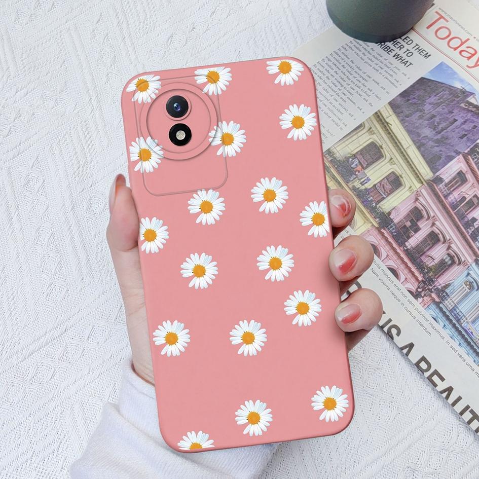 Чехол для телефона Vivo Y31 Y33 Y33S Y02S Y16 Y51 Y91C Y22 Y35 Y11 Y12 Y20, защита камеры, мягкий силиконовый чехол с бабочкой и подсолнухом для Vivo, бампер, чехол