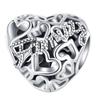 Новые шармы в форме сердца Медная цветок Вечная любовь Бусины Подходят для оригинальных браслетов Ожерелье Для женщин DIY Ювелирный подарок