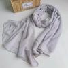 Высококачественный японский шарф из хлопка и льна цвета конфет на осень/зиму для женщин