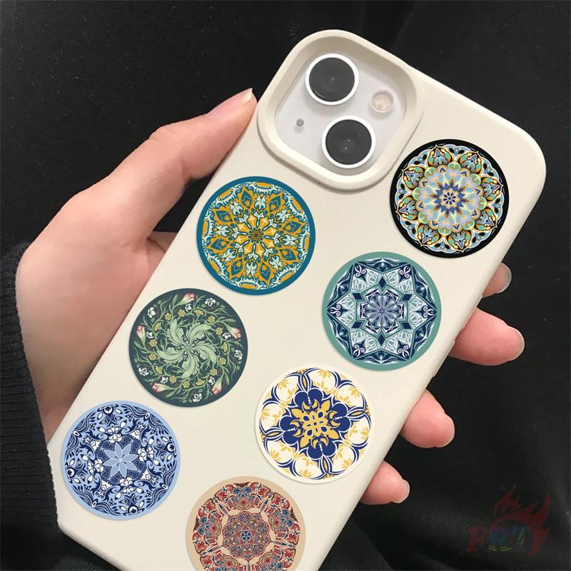 500Pcs/Roll Retro Flower Pattern Art Kids Rewards Stickers - DIY Scrapbooks Album Decor Sealing Label Decals