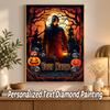Halloween Michael Myers Custom Name Text 5D Diamond Painting Kit DIY Full Drill Diamond Art Decoration