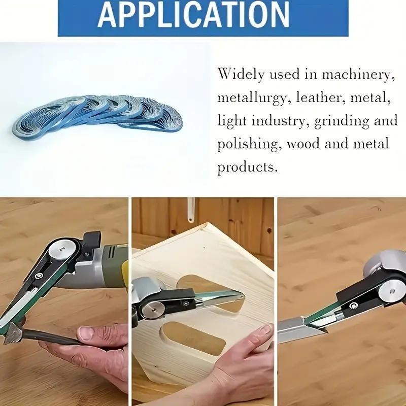 10/12 шт. корундовая наждачная лента, размер 10x330 мм (3/8 дюйма x13), множество спецификаций зернистости: 40/60/80/120, подходит для машинного использования