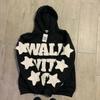 Harajuku New Fashion Y2K Star Patch Embroidery Oversized Hoodie Women's Gothic Hip-hop Loose Casual Sports Hoodie Street Sweatershirt