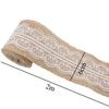 1 Roll (1 M / 2 M) Natural Jute Jute Hessian Ribbon with Lace Decorations Tape Rustic Party Wedding Christmas Decoration