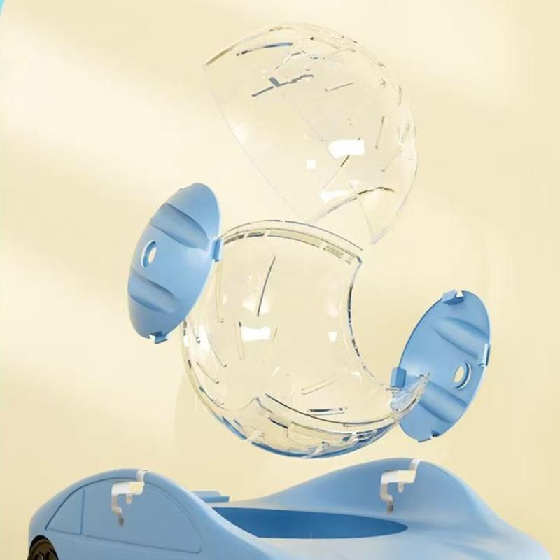 Hamster Race Car Toy Transparent Running Ball Vehicle for Safe and Fun Home Exercise with Easy Assembly and Cleaning