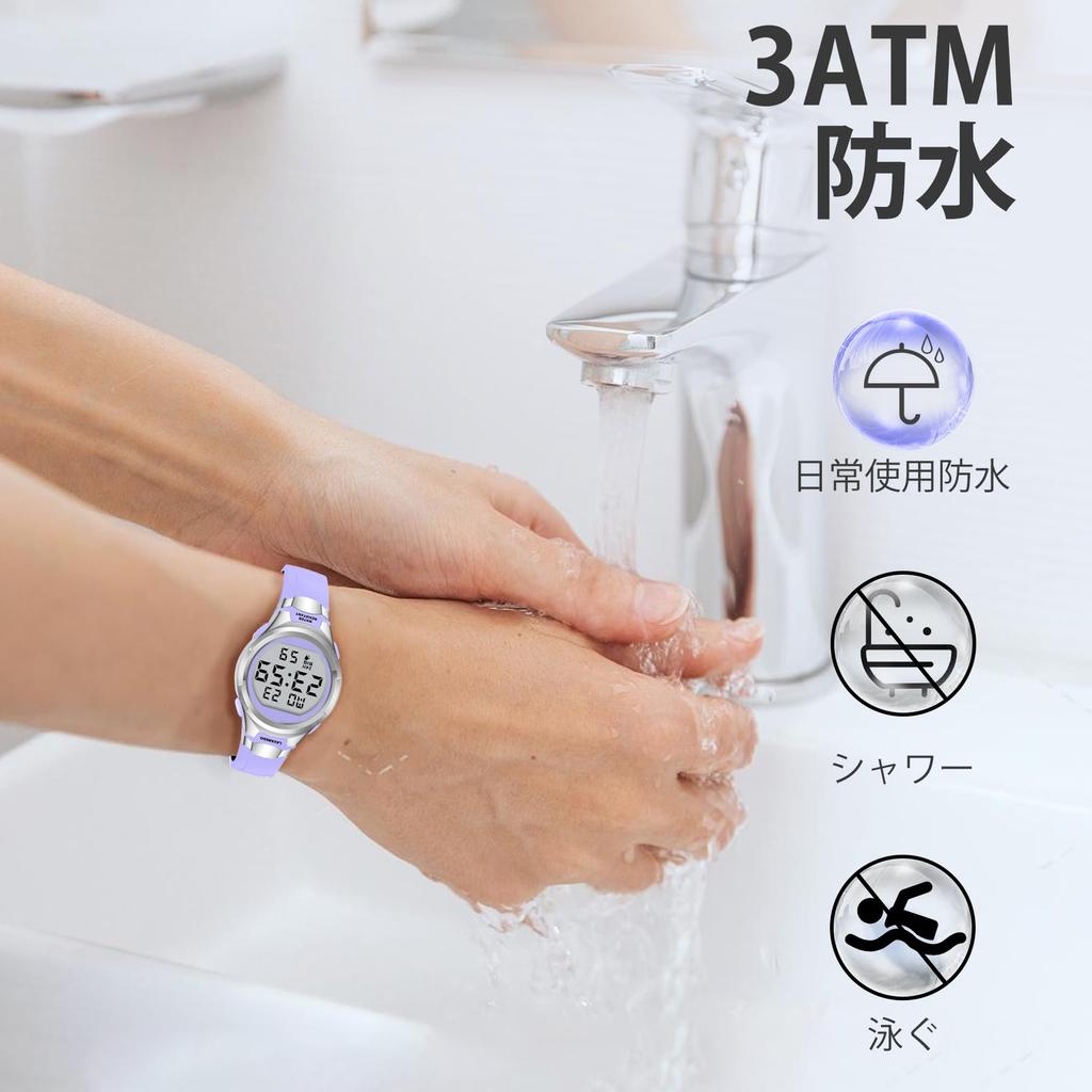 Цифровой спортивный день светодиодных водонепроницаемых простых инструкций по эксплуатации в комплекте женские часы, часы, многофункциональные, дата, неделя, будильник, дисплей, женские