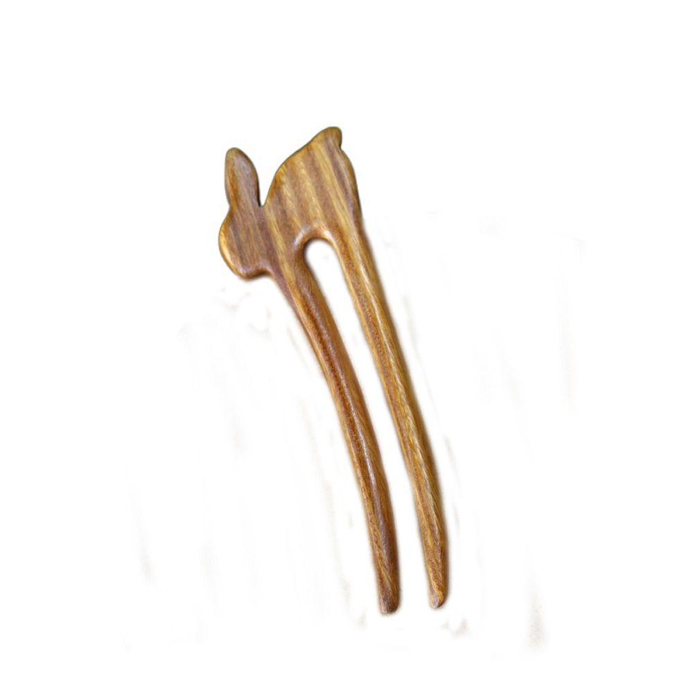 Hair Clips Hair Sticks For Girls Chinese Hair Fork Rabbit Hair Sticks Women Hanfu Hairpins Wooden