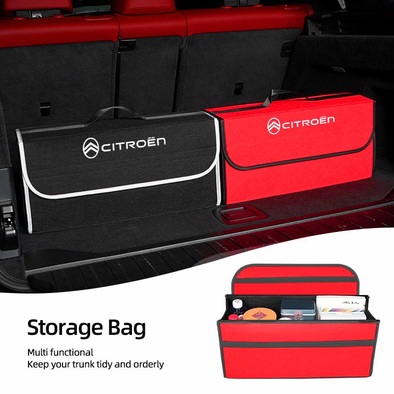 FRPM6 Large Capacity Storage Bag Car Organizer Box For Citroen C5X e-C4 X e-C3 C4 C3 C5 AIRCROSS C-Elysee C-Crosser C4 Cactus Berlingo