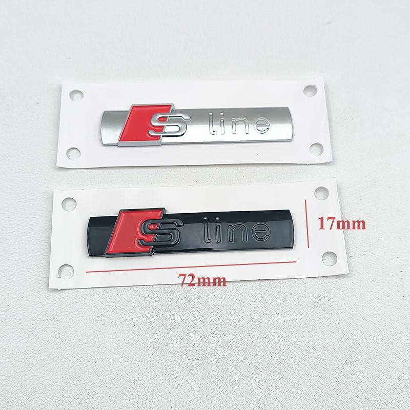 2pcs ABS S Line Logo Sline Badge Car Fender Side Emblem For qwe12 A3 A4 A5 A6 A7 A8 A1 A2 Q2 Q3 Q4 Q5 Q7 Q8 S3 S4 S5 S6 S7 TT RS