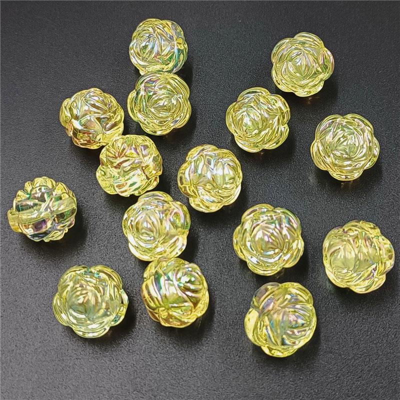 Прозрачные аксессуары из бисера ручной работы Цветочные свободные бусины Двусторонние 10 шт. Материалы для изготовления Трехмерный УФ-акриловый браслет Ожерелье DIY