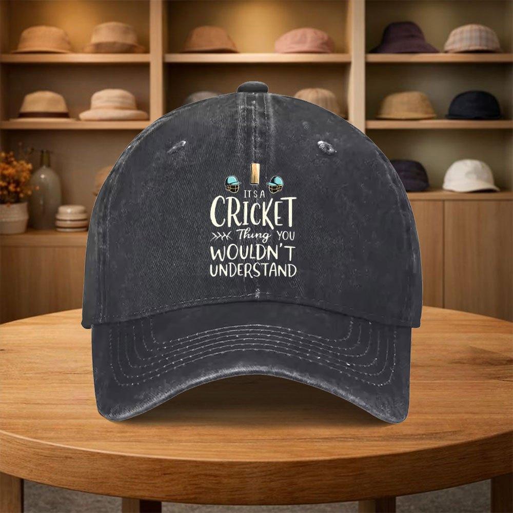 Lightweight StreetStyle Baseball Cap with Cricket Design Unisex Sports Cap for All Seasons