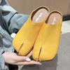2024 Women Split Toe Flat Slippers Women Shallow Lazy Slip-On Mules Split Toe Woman Loafers Casual Cozy Soft Shoes Chaussure Femme