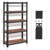 Стеллаж, 30 X 75 X 150 См, 650 Кг Грузоподъемность (130 кг на полку), Промышленный, Регулируемые Полки для Хранения, Для Гостиной, Кухни, Г