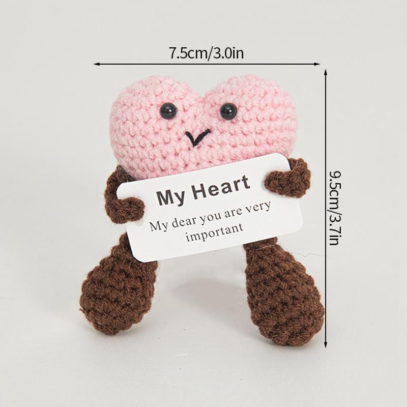 Вязаное крючком украшение в виде сердца Вязаный крючком орнамент Аксессуар для салона автомобиля Украшение рабочего стола Подарок на День святого Валентина