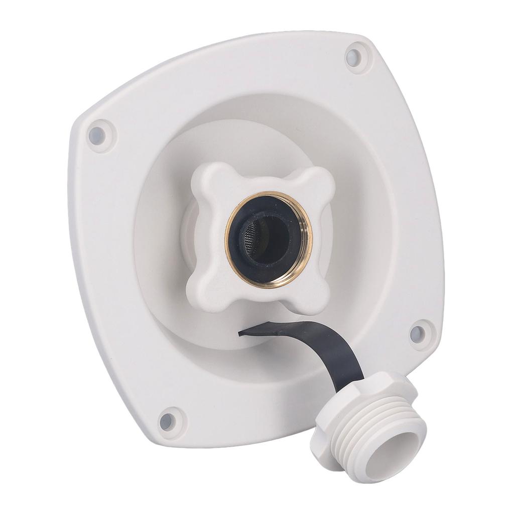 Rv Wall Mount Water Inlet Pressure Regulated City Water Entry with Quick Connector for Trailer Camper Boat White